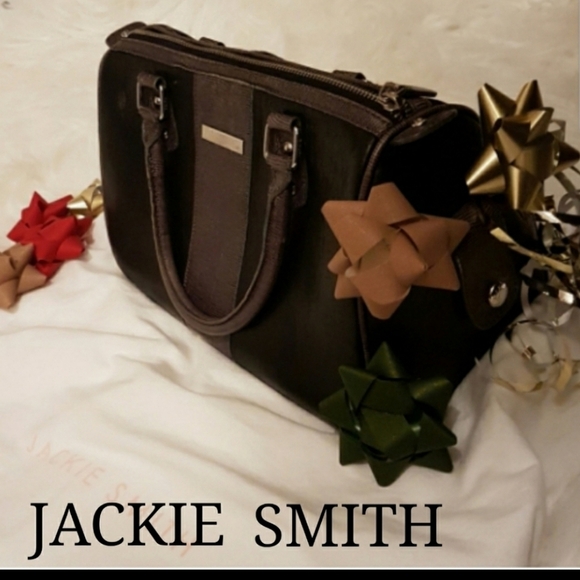 Vintage Jackie Smith Argentina Calf Skin Leather Bag Satchel Handbag Purse - Picture 15 of 16